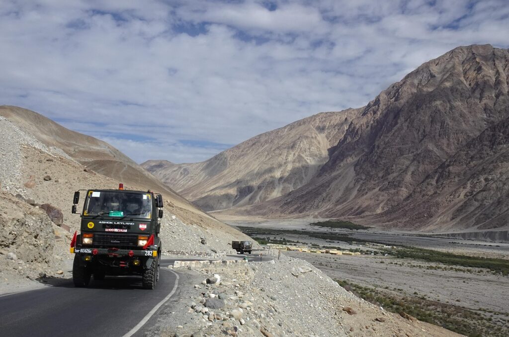 road, truck, valley, river, shyok, military, transportation, mountain, ladakh range, transhimalayas, landscape, ladakh, india, ladakh range, ladakh, nature, ladakh, ladakh, ladakh, ladakh